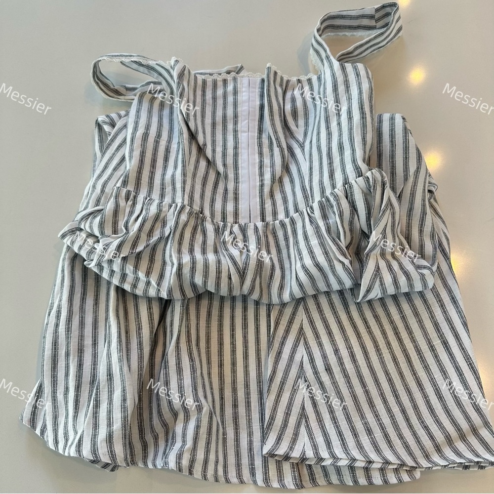 Reformation Tagliatelle Linen Dress in Harbor Stripe - Picture 10 of 14